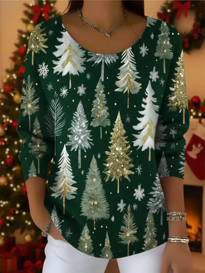 Noelle – Jultröja med gran-dekor